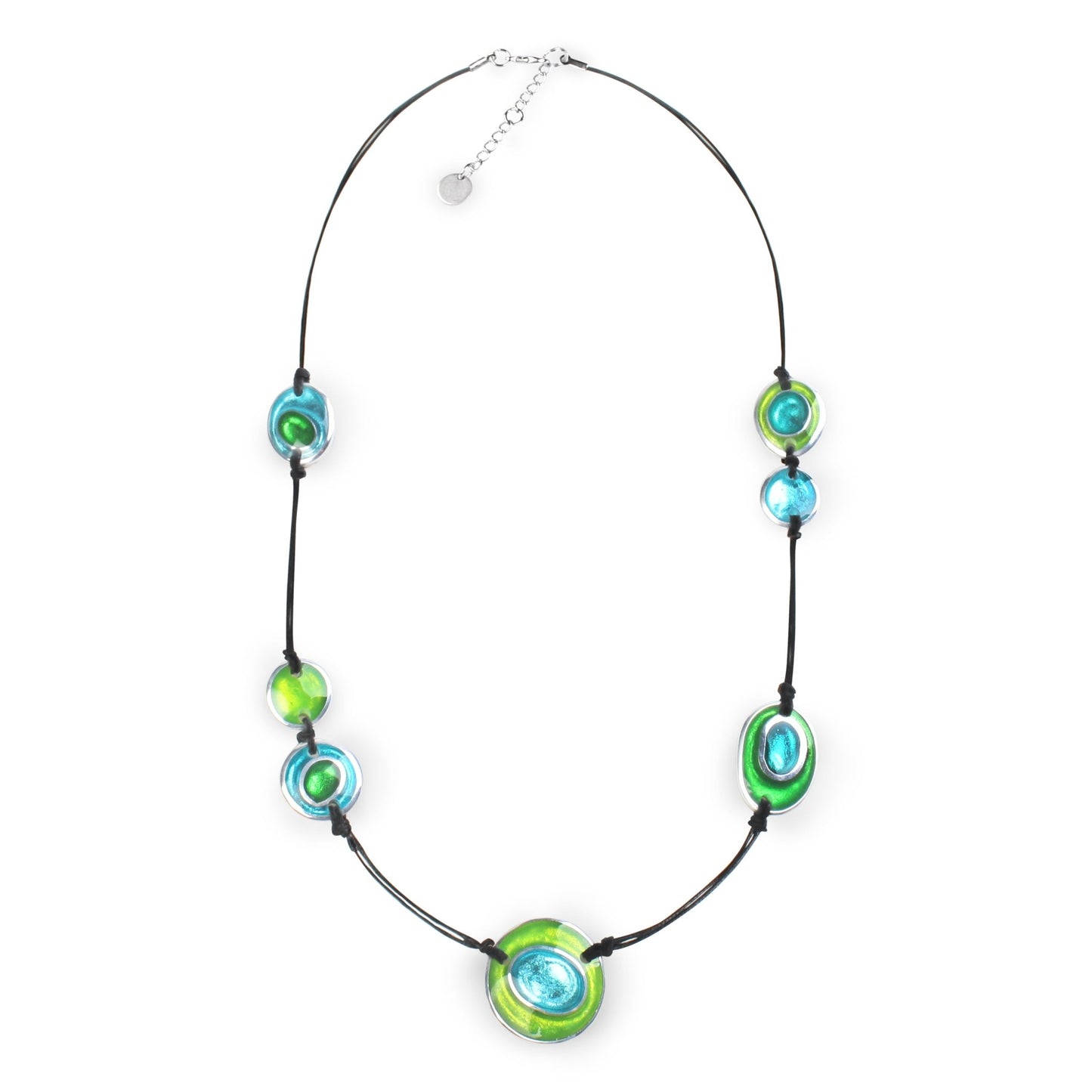 Caribbean Organic Circles Long Necklace | The Jewellery Stop