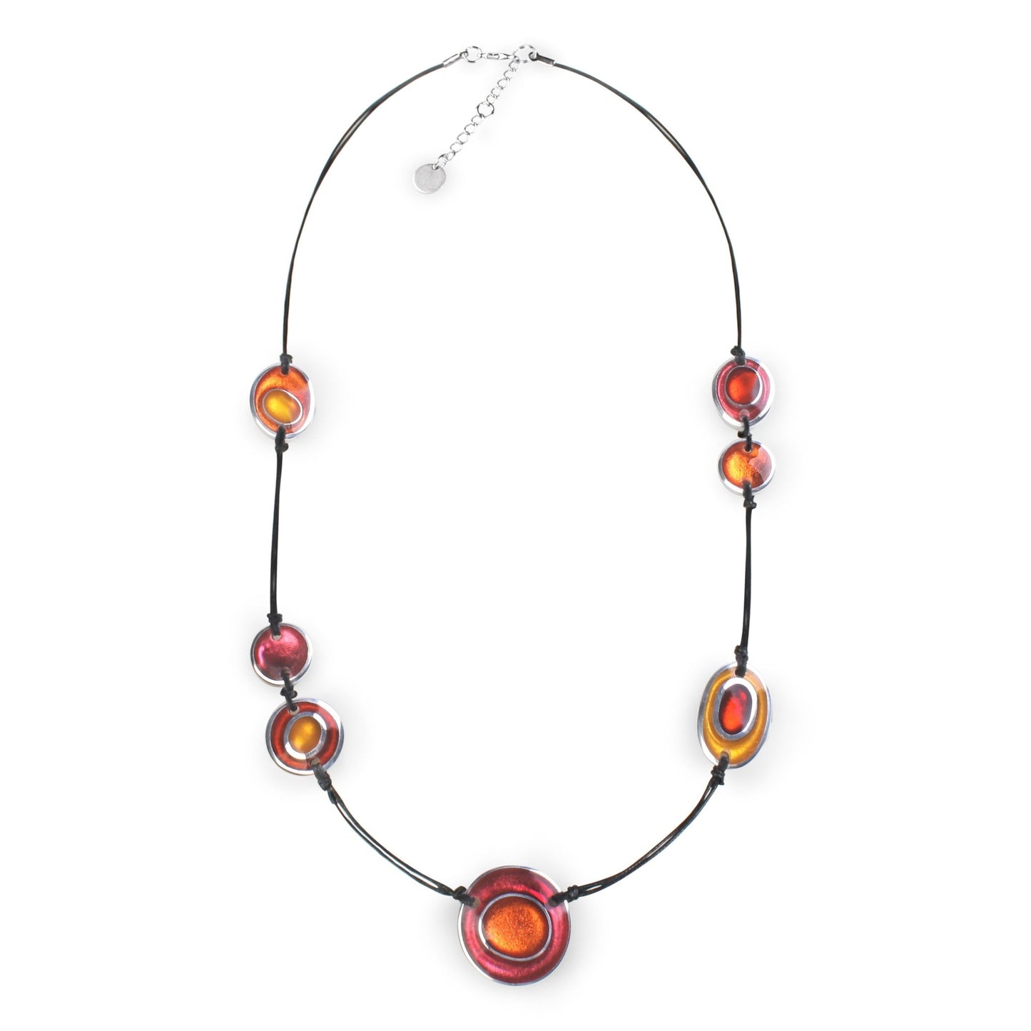 Carnival Organic Circles Long Necklace | The Jewellery Stop