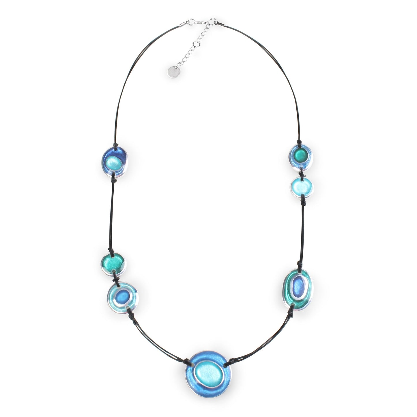 Mediterranean Organic Circles Long Necklace | The Jewellery Stop