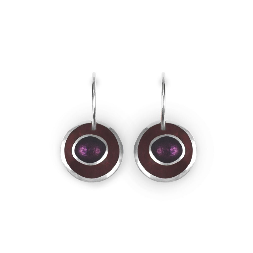 Blackberry Organic Circles Creole Earrings | The Jewellery Stop