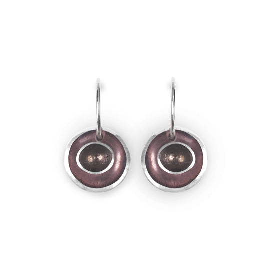 Old Rose Organic Circles Creole Earrings | The Jewellery Stop