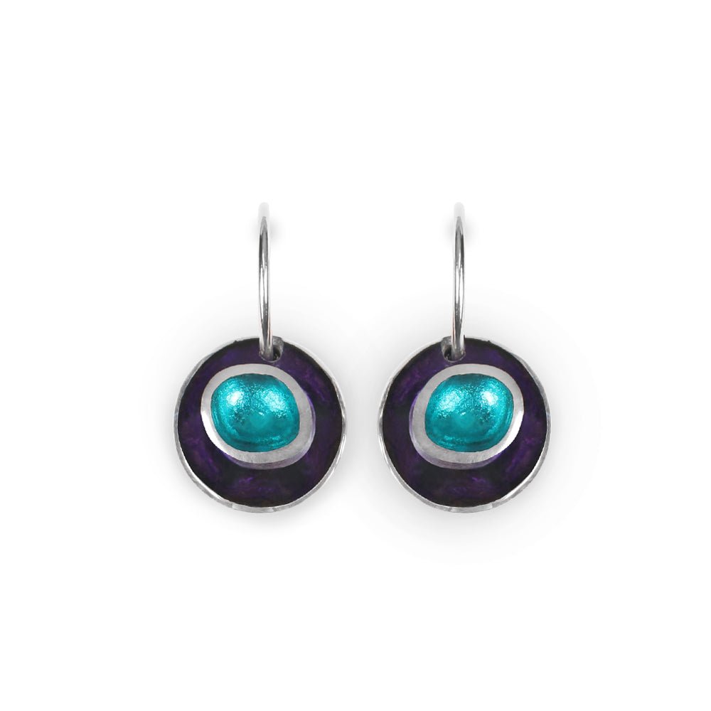 Peacock Organic Circles Creole Earrings | The Jewellery Stop