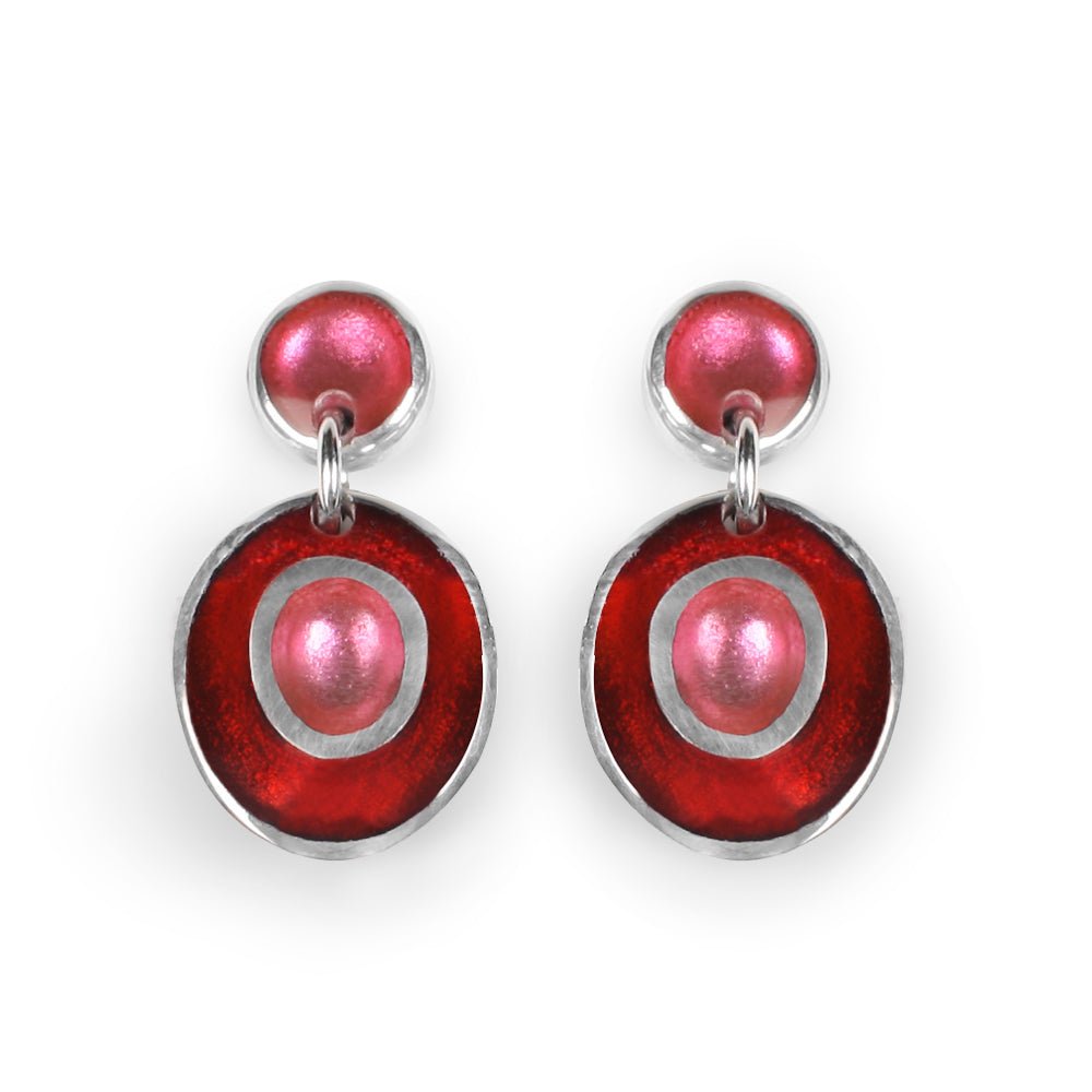Trifle Organic Circles Drop Stud Earrings | The Jewellery Stop