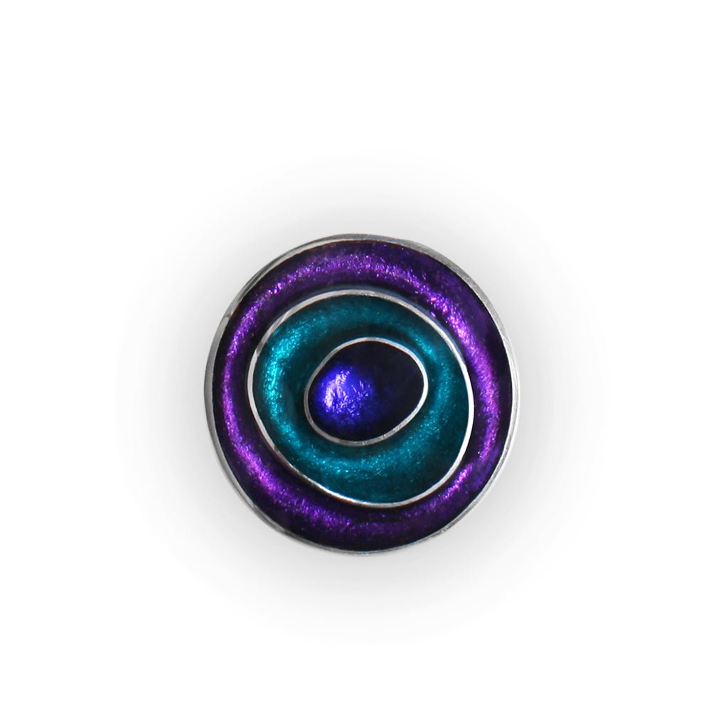Peacock Organic Circles Brooch | The Jewellery Stop