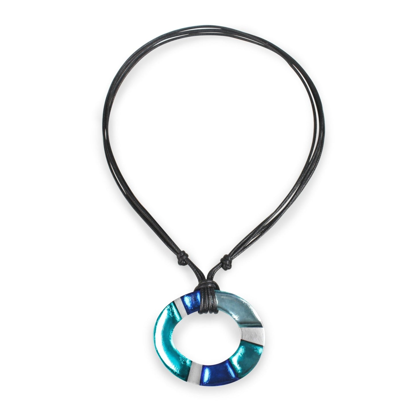 Teal Tribal Circle Pendant | The Jewellery Stop