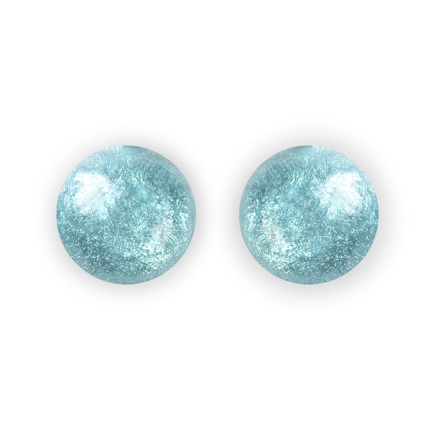 Aqua Cabouchon Combi Large Stud Earrings | The Jewellery Stop