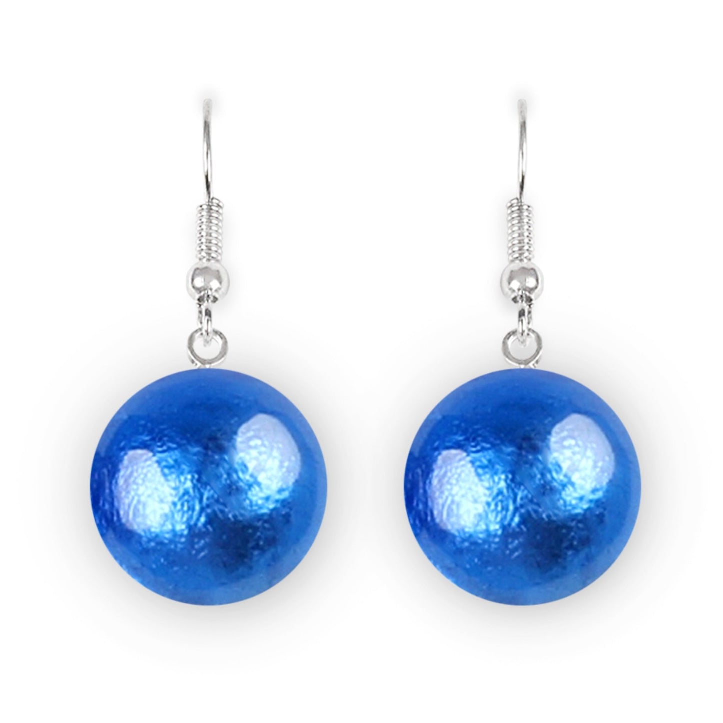 Azure Cabouchon Combi Fish Hook Earrings | The Jewellery Stop