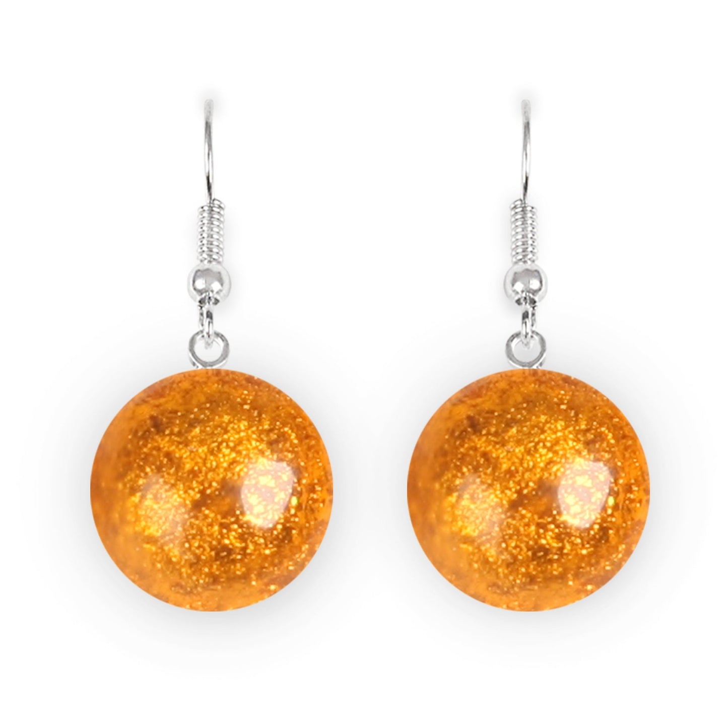 Paprika Cabouchon Combi Fish Hook Earrings | The Jewellery Stop