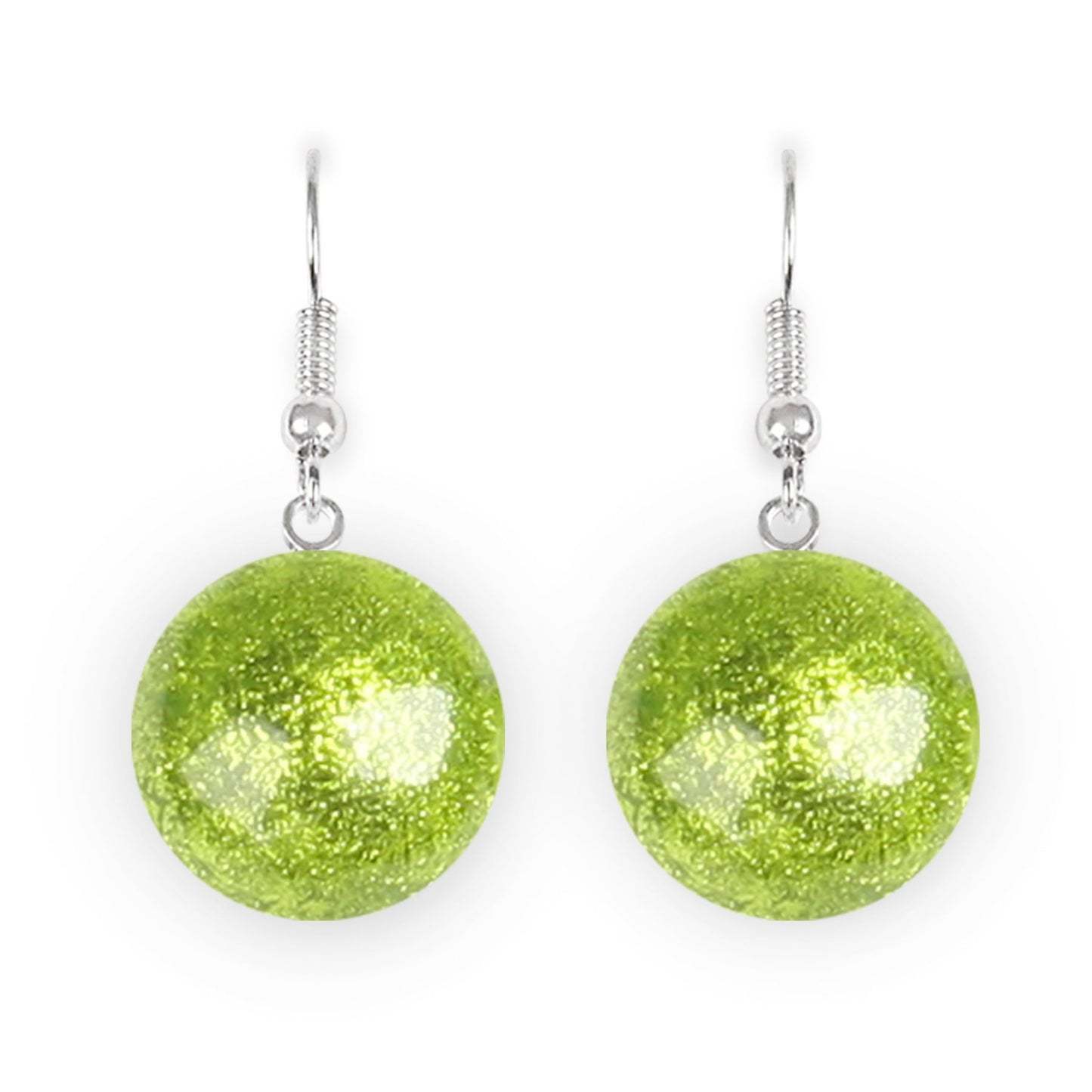 Seaweed Cabouchon Combi Fish Hook Earrings | The Jewellery Stop