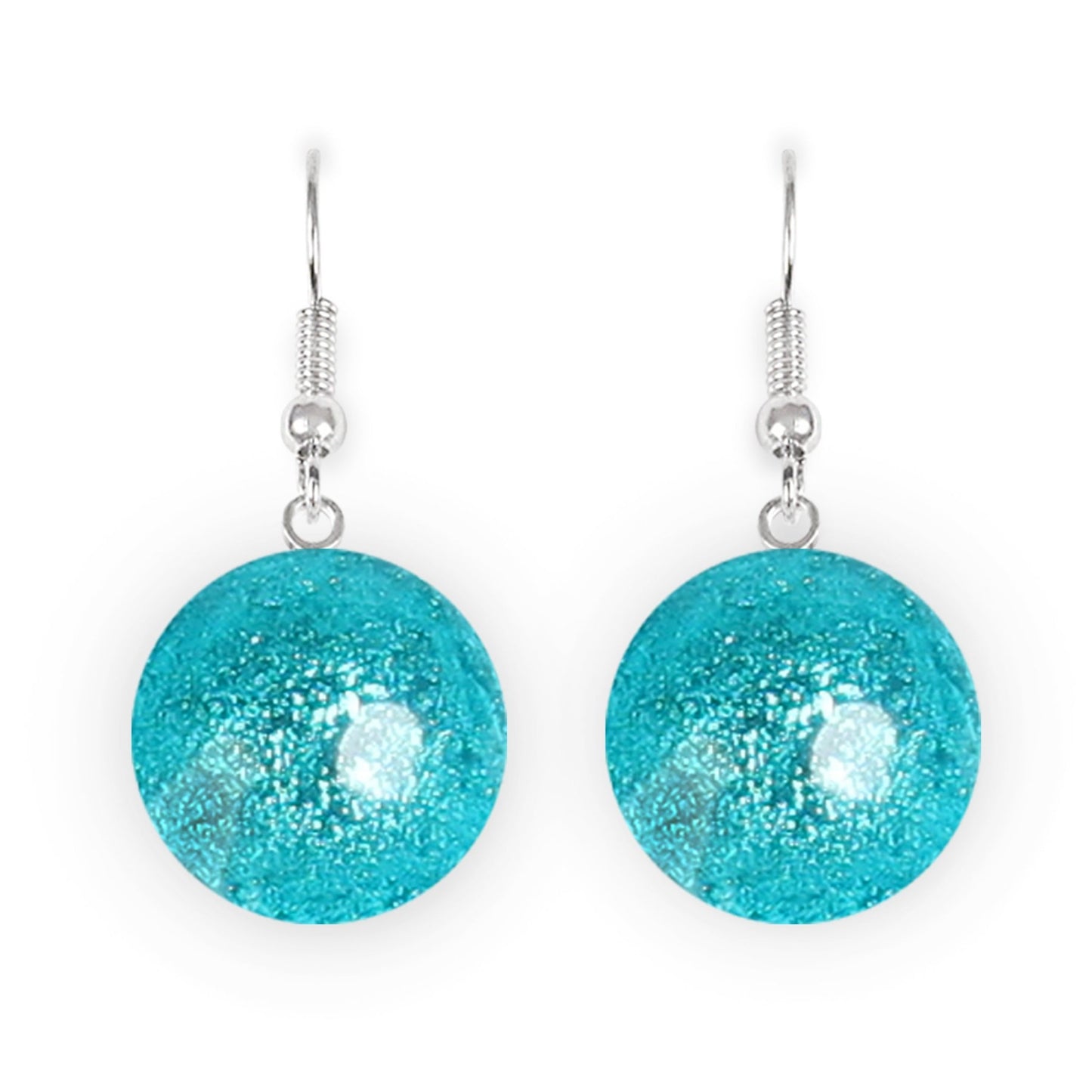Teal Cabouchon Combi Fish Hook Earrings | The Jewellery Stop