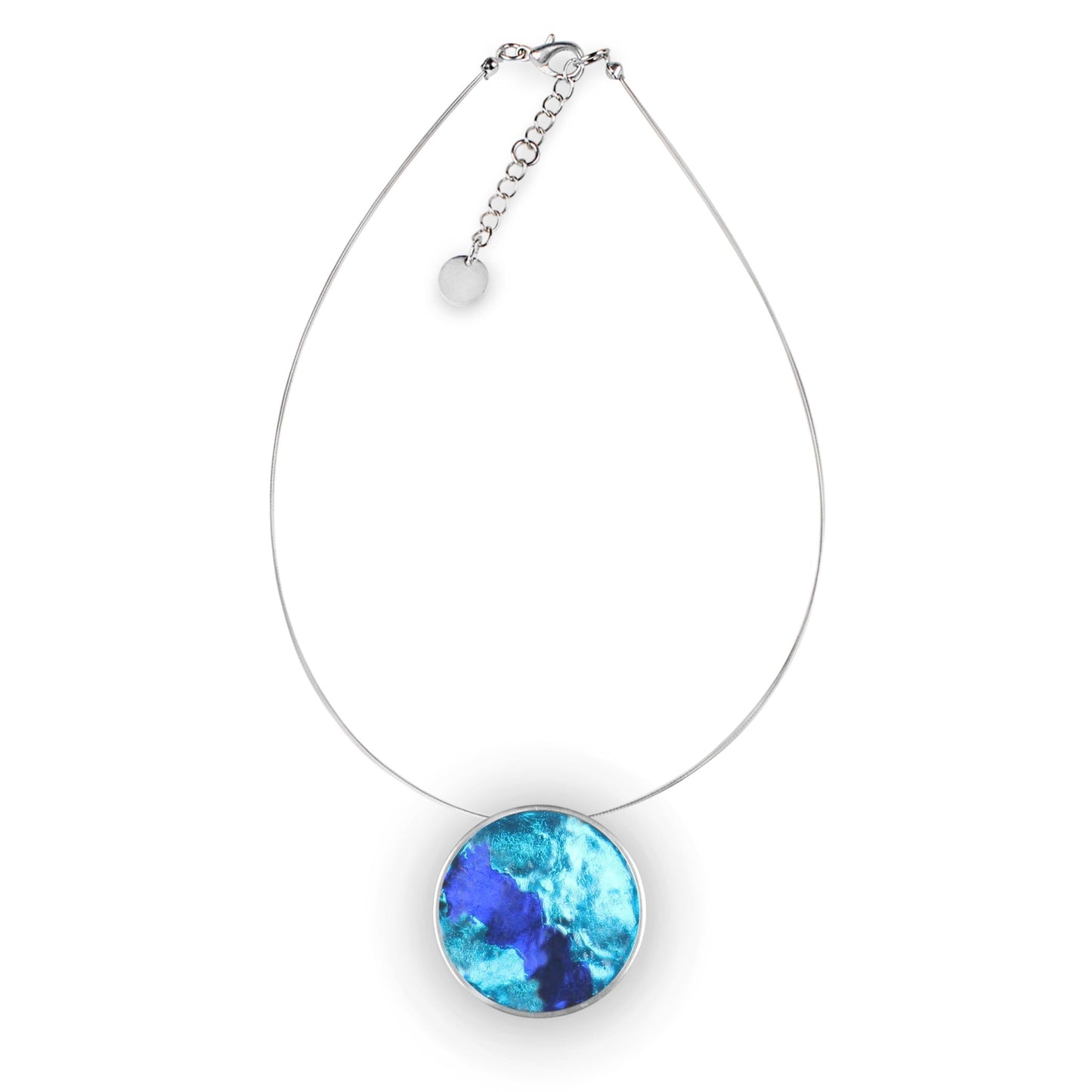 Peacock Stained Glass Round Pendant | The Jewellery Stop