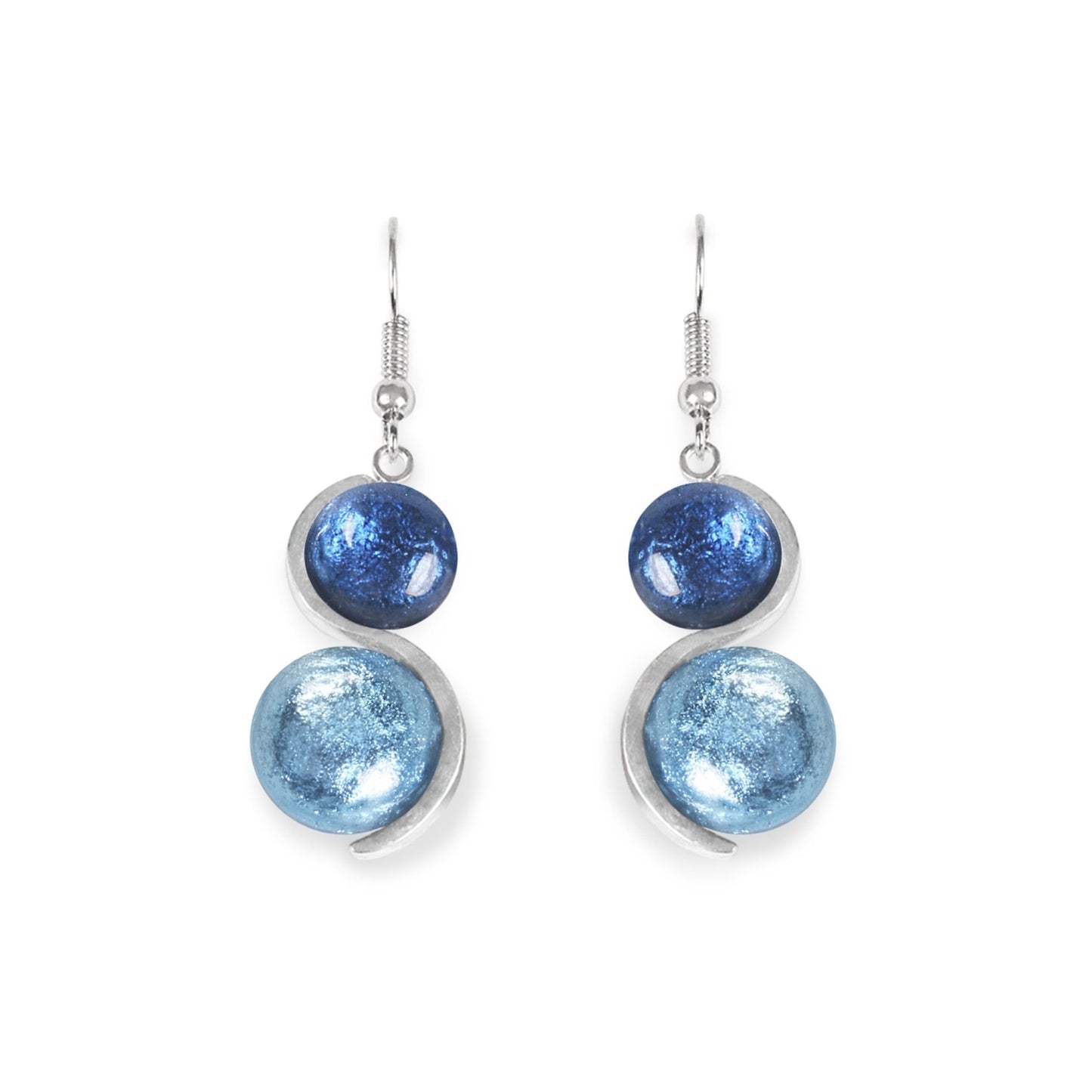 Atlantic Bubble Combi Fish Hook Earrings | The Jewellery Stop