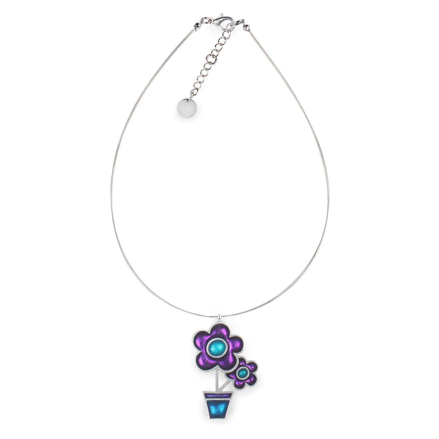 Peacock Flower Pot Pendant | The Jewellery Stop