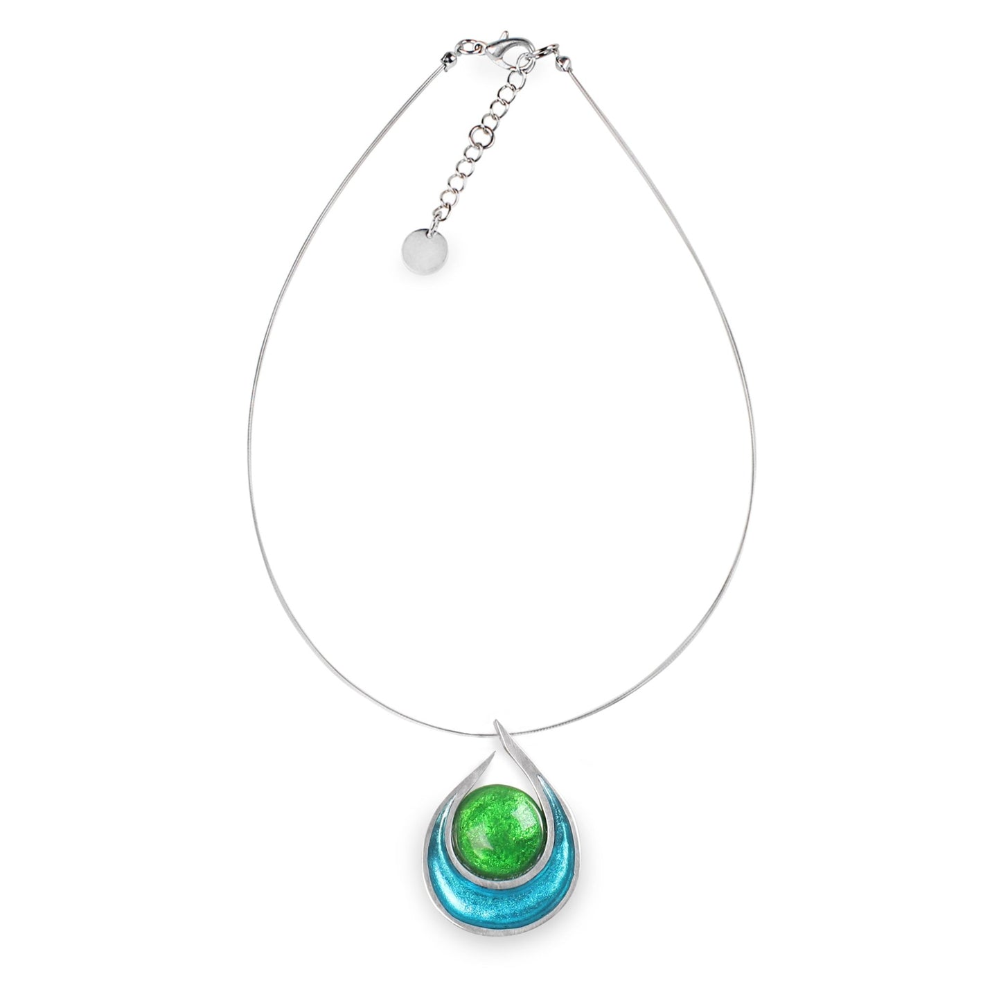 Caribbean Raindrop Pendant on Wire | The Jewellery Stop