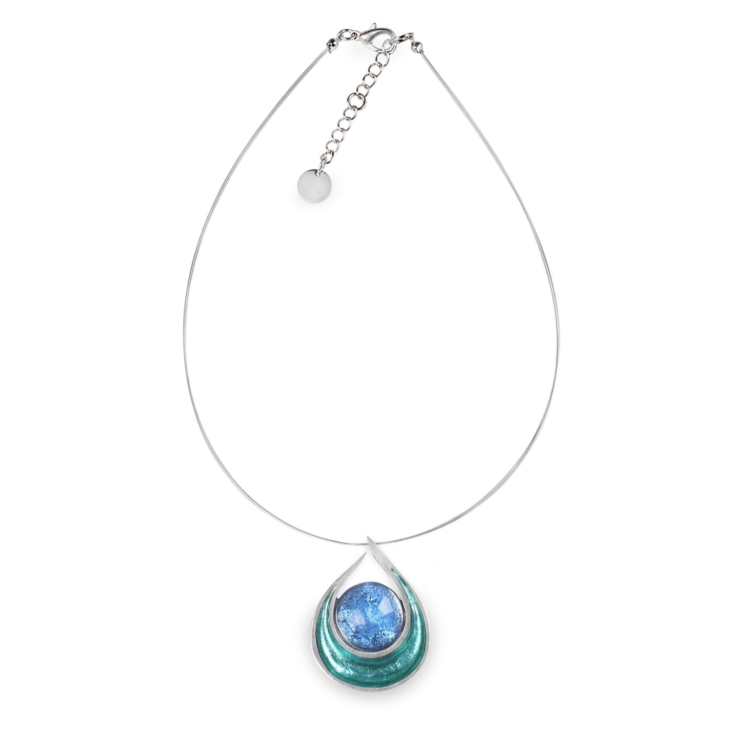 Mediterranean Raindrop Pendant on Wire | The Jewellery Stop