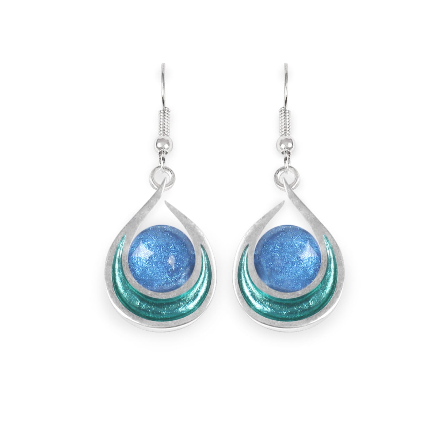 Mediterranean Raindrop Fish Hook Earrings | The Jewellery Stop