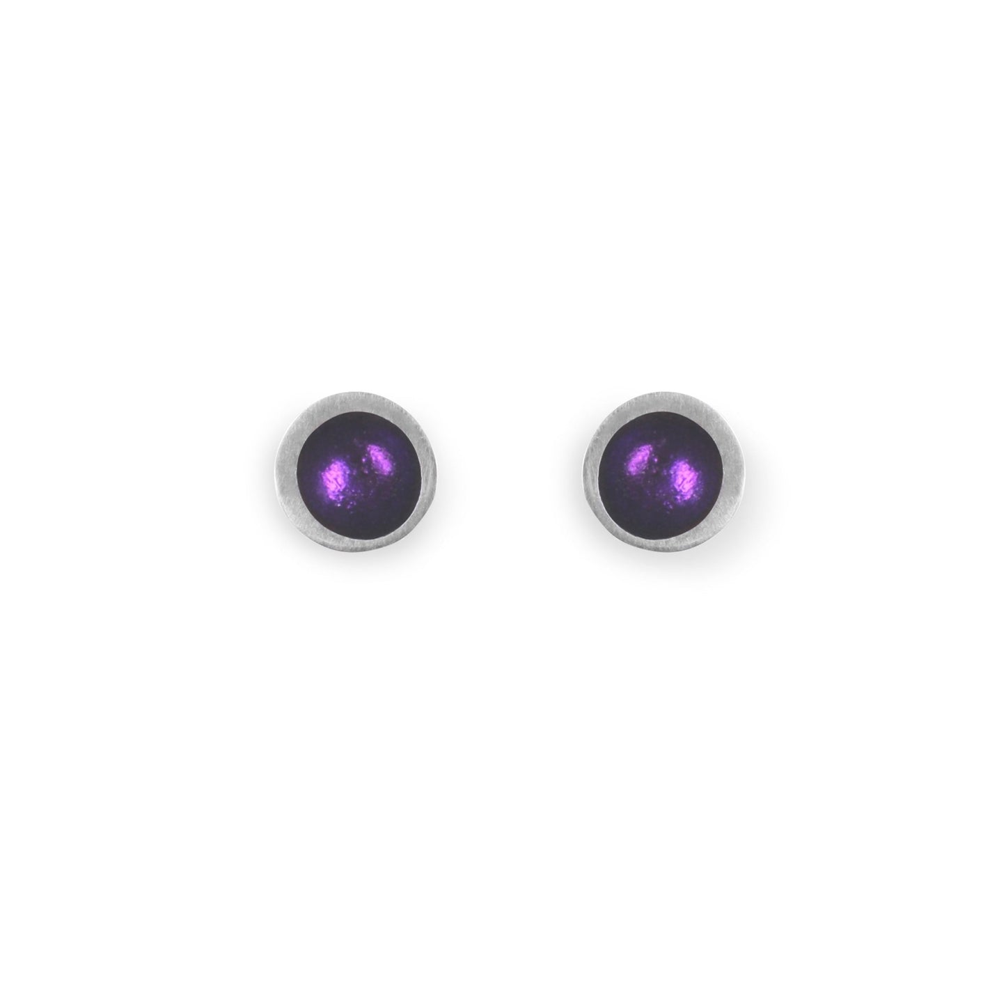 Peacock Organic Circle Small Stud Earrings | The Jewellery Stop