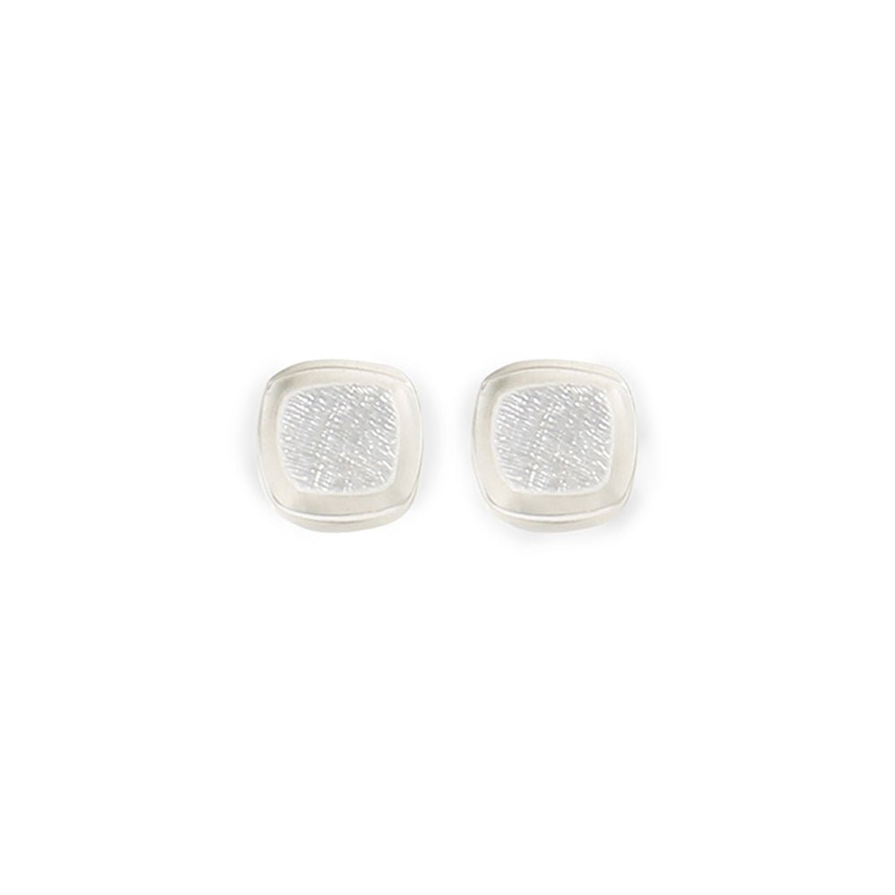 Black Abstract Squares Stud Earrings | The Jewellery Stop