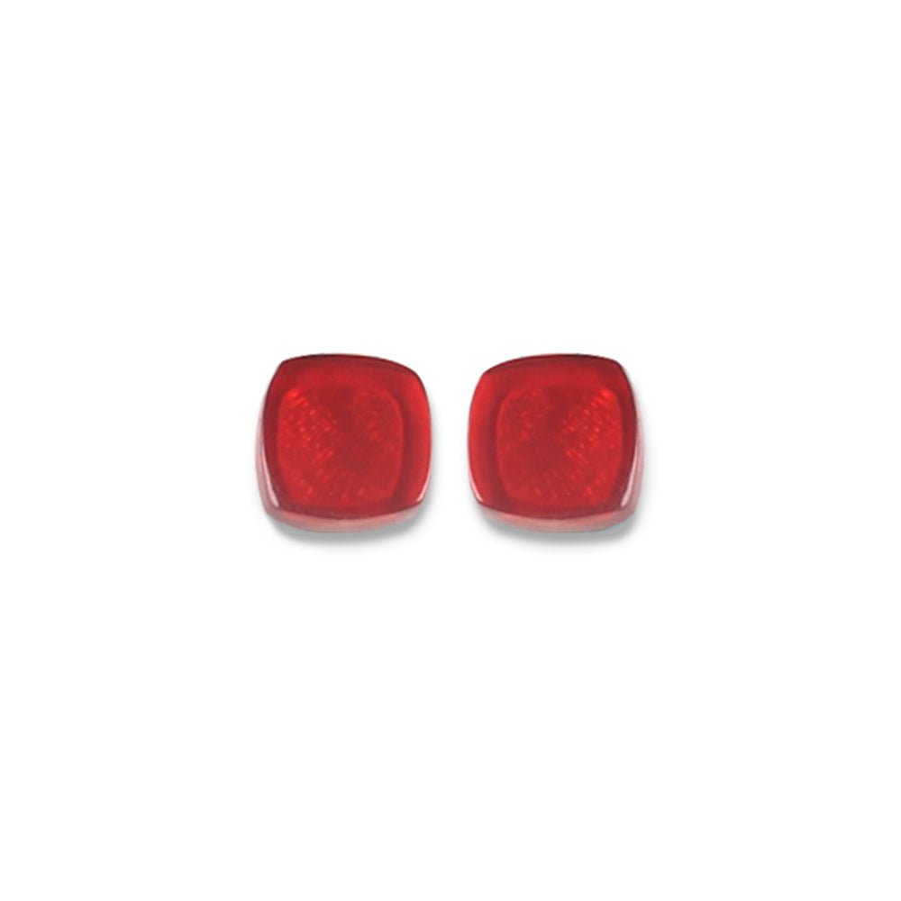 Red Abstract Squares Stud Earrings | The Jewellery Stop