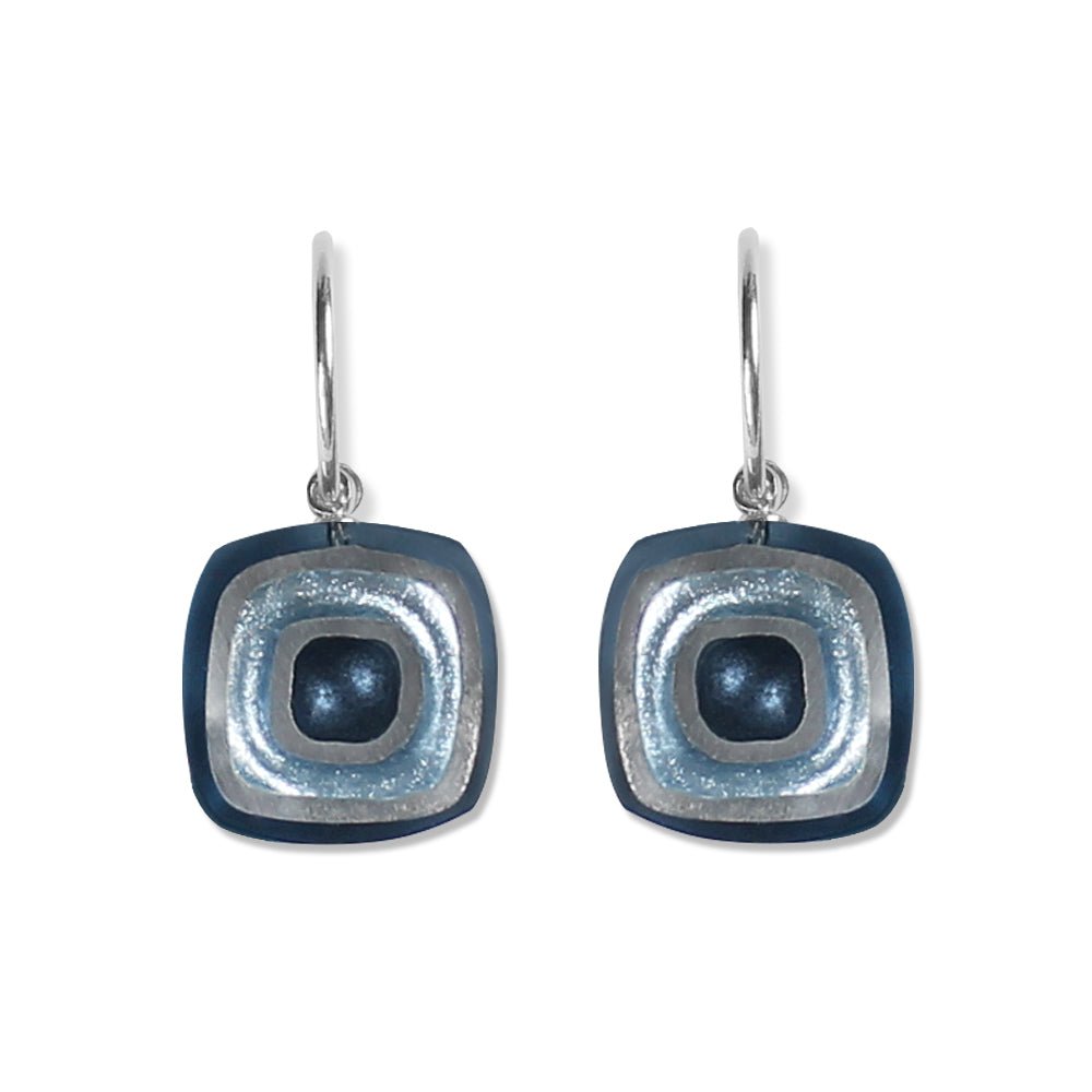 Ice Abstract Squares Creole Earrings | The Jewellery Stop