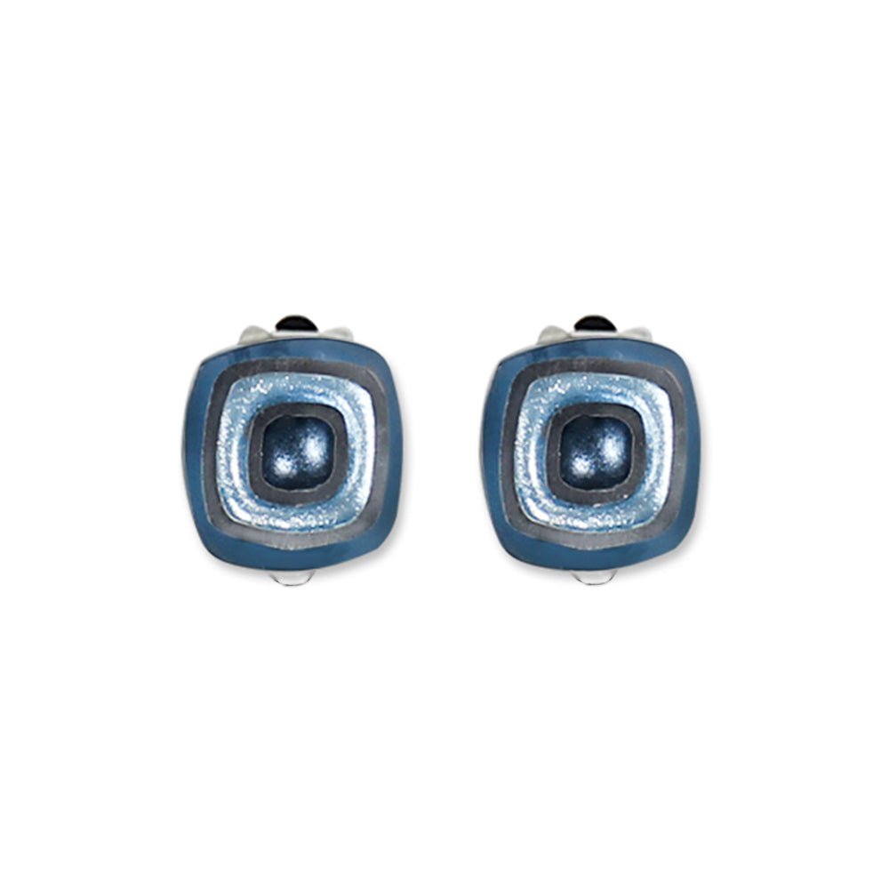 Ice Abstract Squares Clip Earrings | The Jewellery Stop