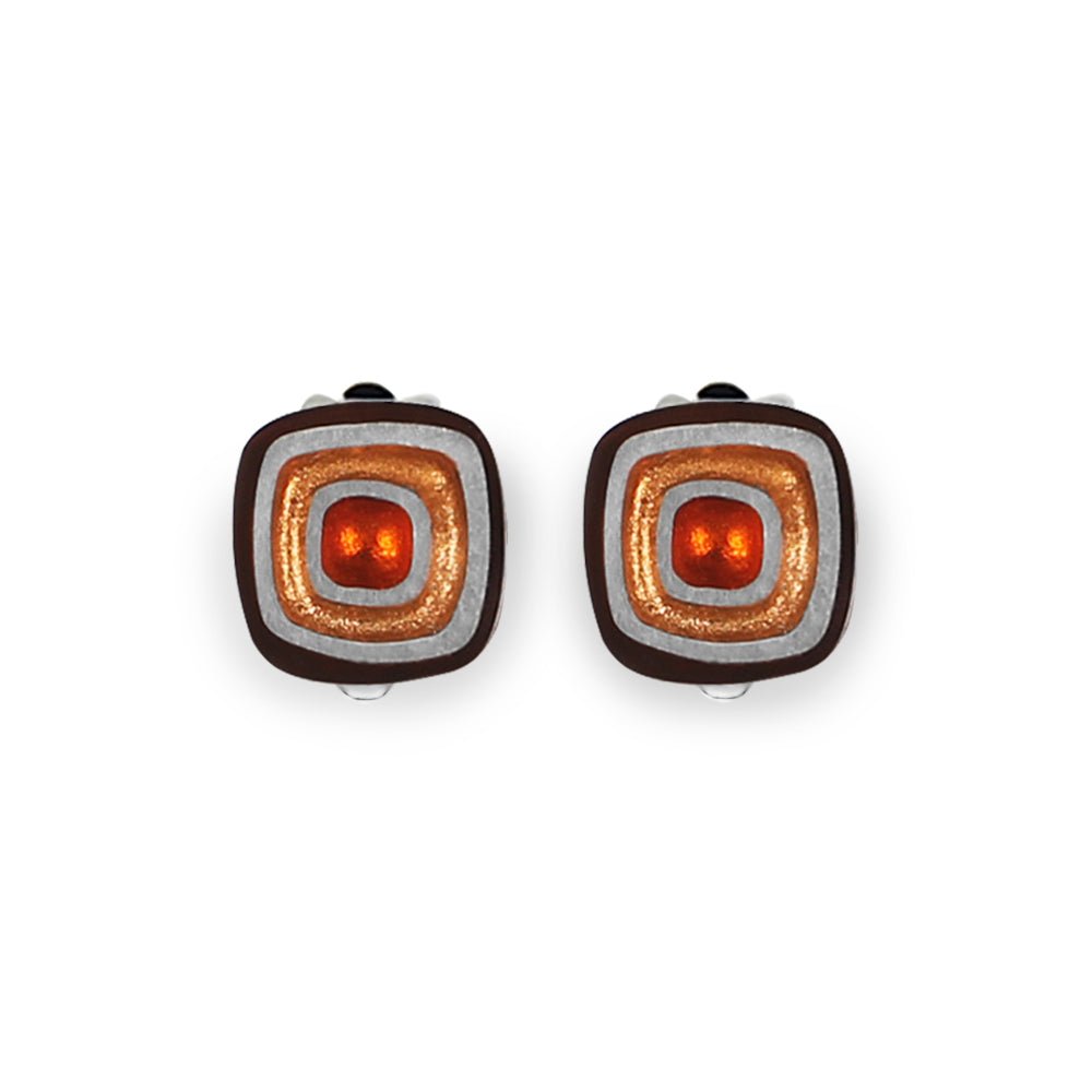 Spice Abstract Squares Clip Earrings | The Jewellery Stop