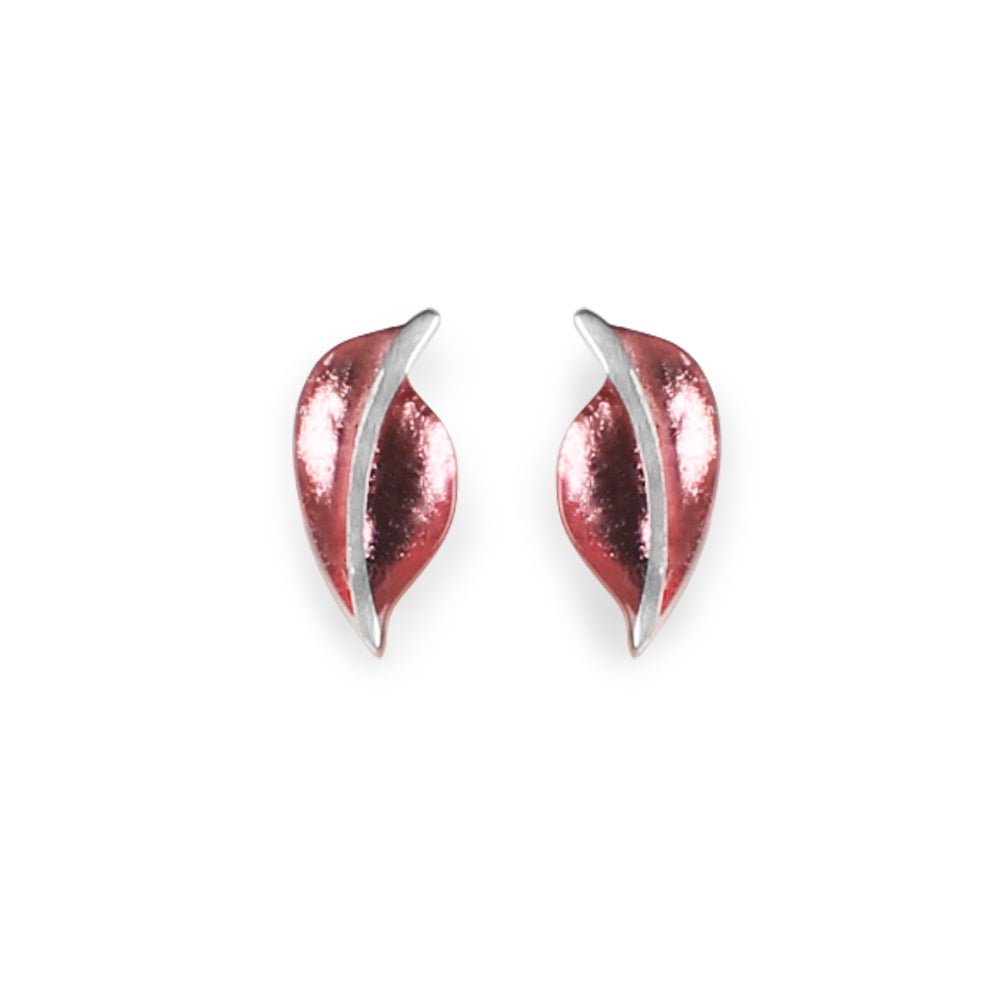 Cherry Leaf Stud Earrings | The Jewellery Stop