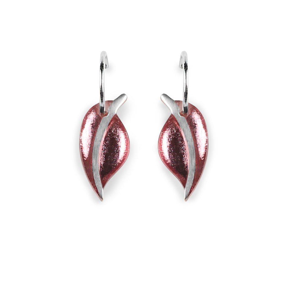 Cherry Leaf Creole Earrings | The Jewellery Stop