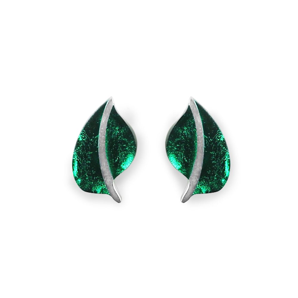 Emerald Leaf Clip Earrings | The Jewellery Stop