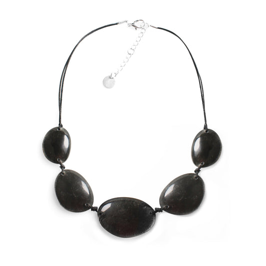 Black Pebble Small Necklace | The Jewellery Stop