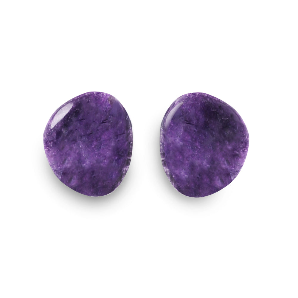 Peacock Pebble Clip Earrings | The Jewellery Stop