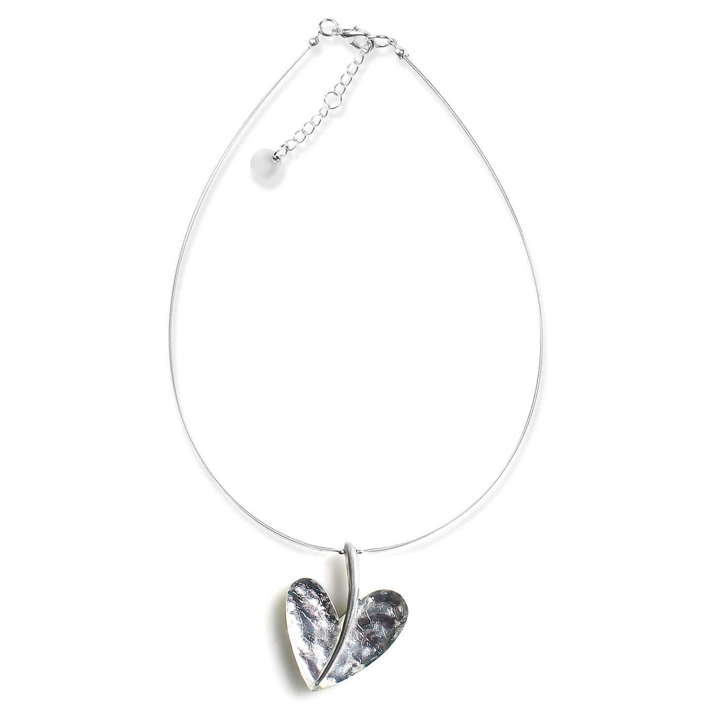 Black Lollipop Heart Double Sided Pendant | The Jewellery Stop