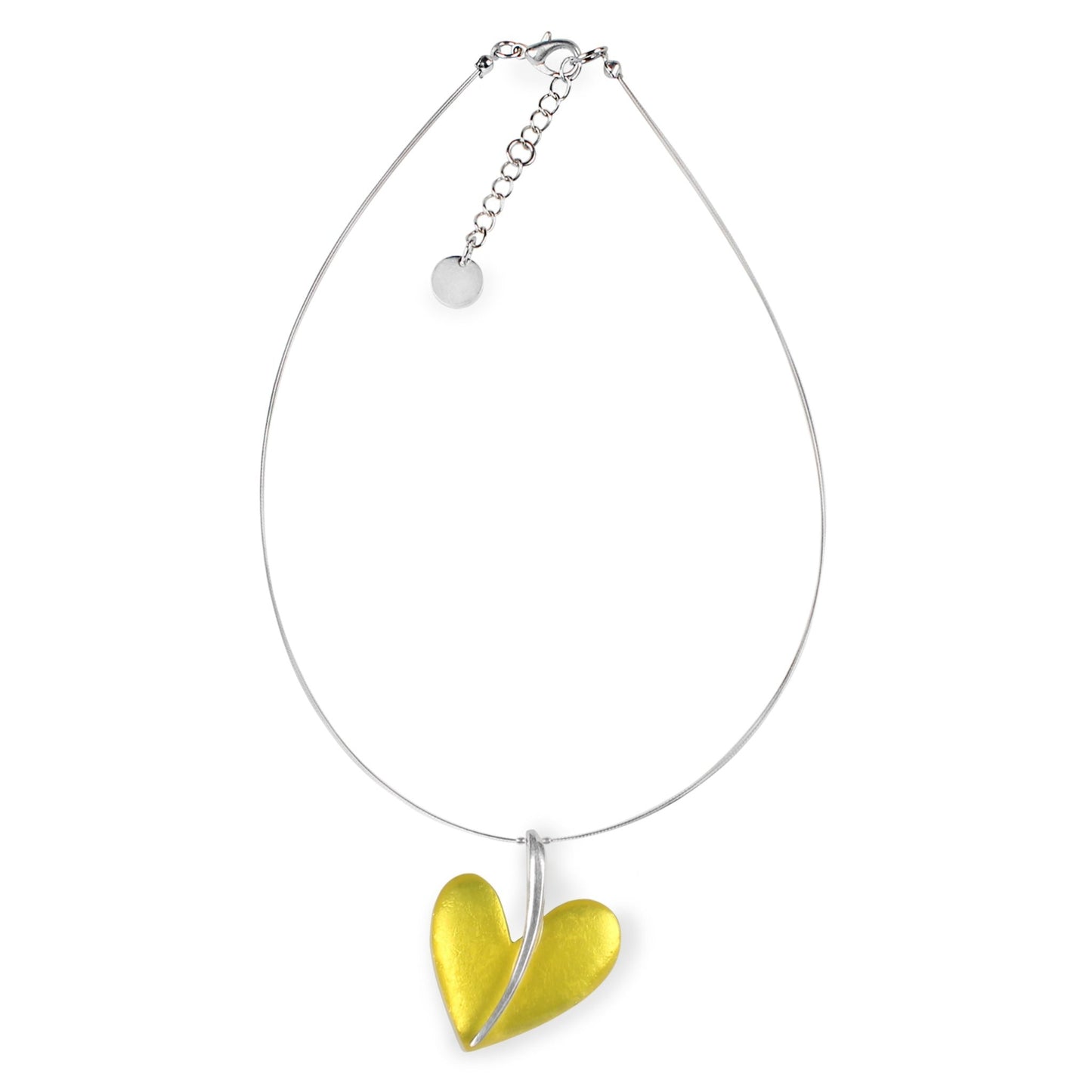 Lemon Lollipop Heart Double Sided Pendant | The Jewellery Stop