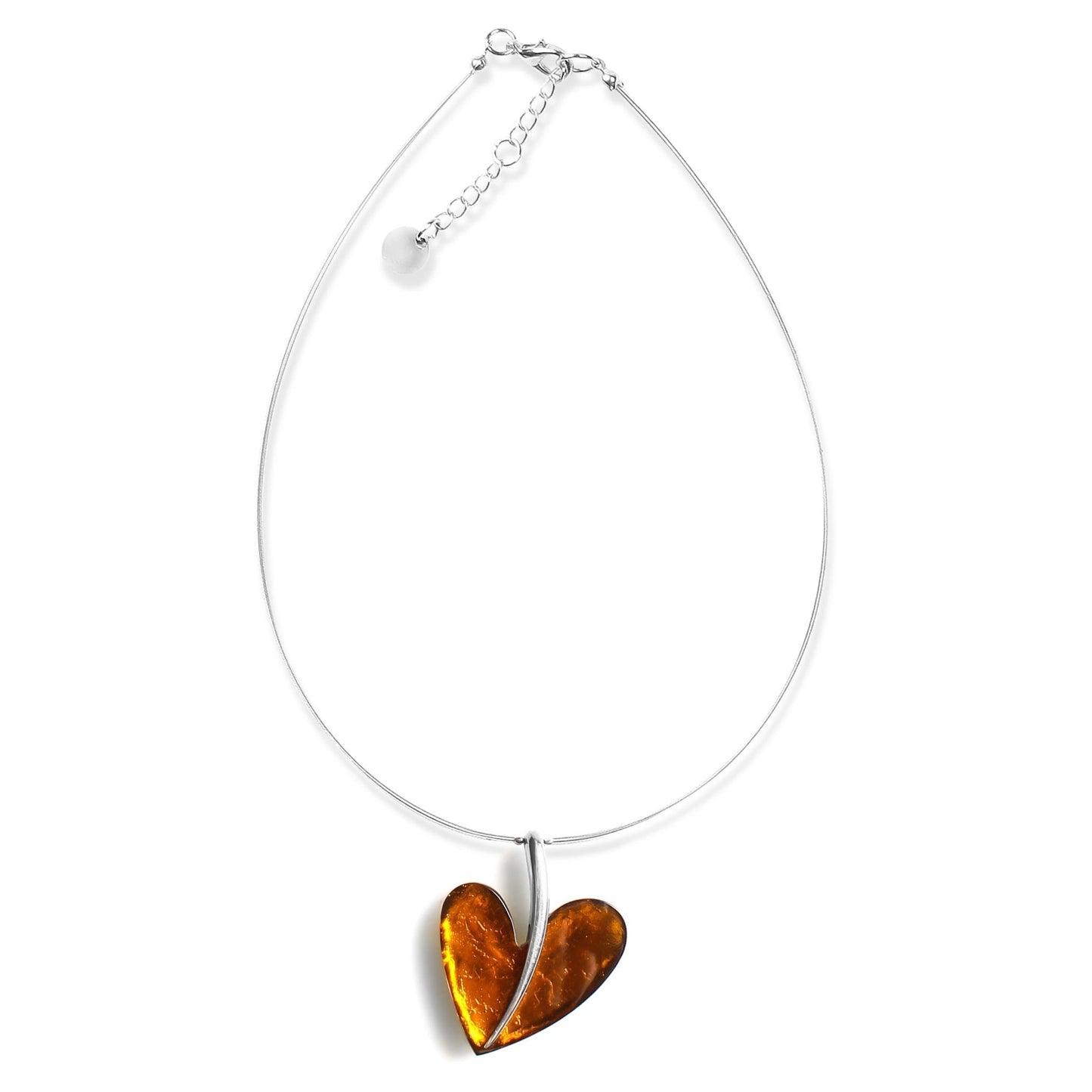 Mustard Lollipop Heart Double Sided Pendant | The Jewellery Stop