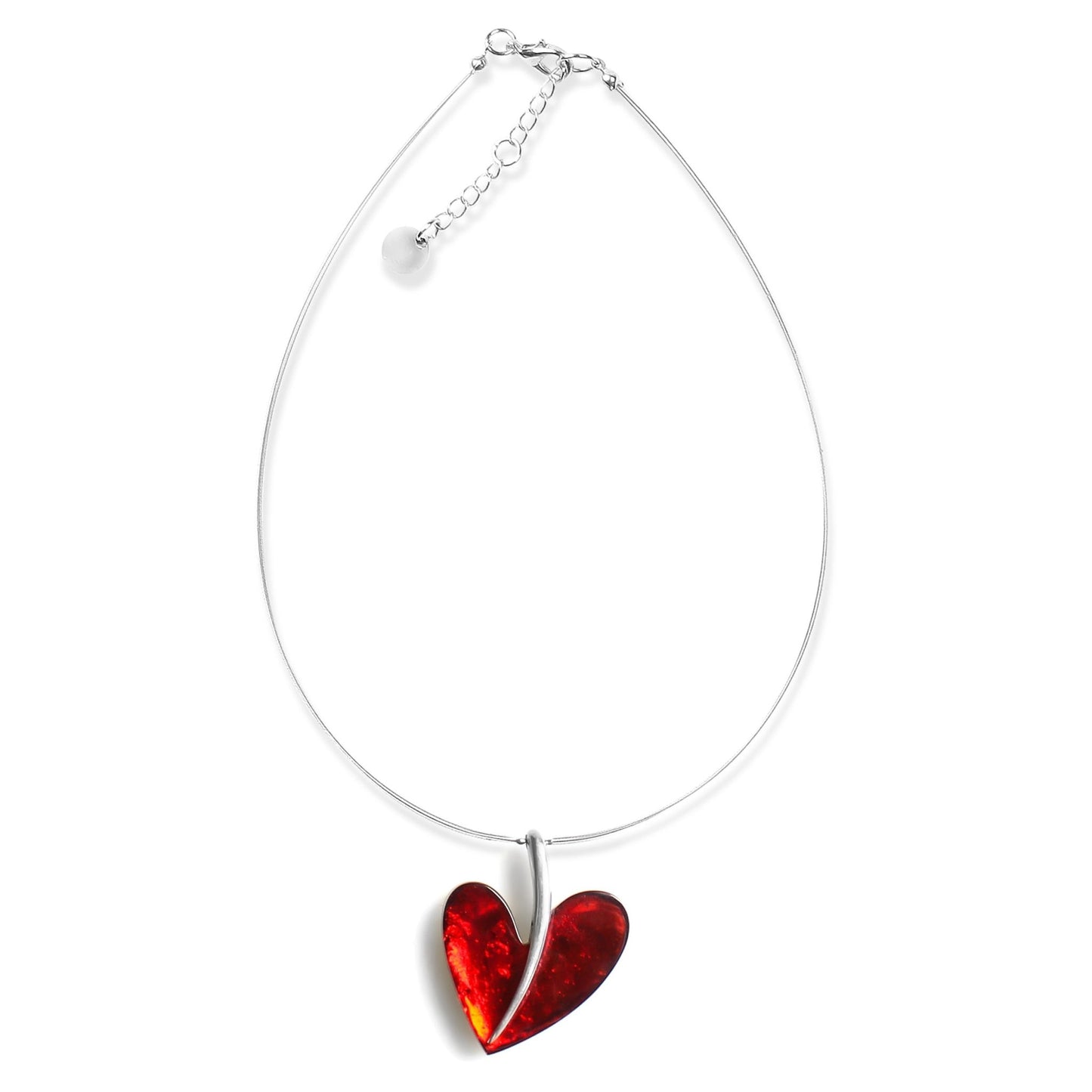 Red Lollipop Heart Double Sided Pendant | The Jewellery Stop