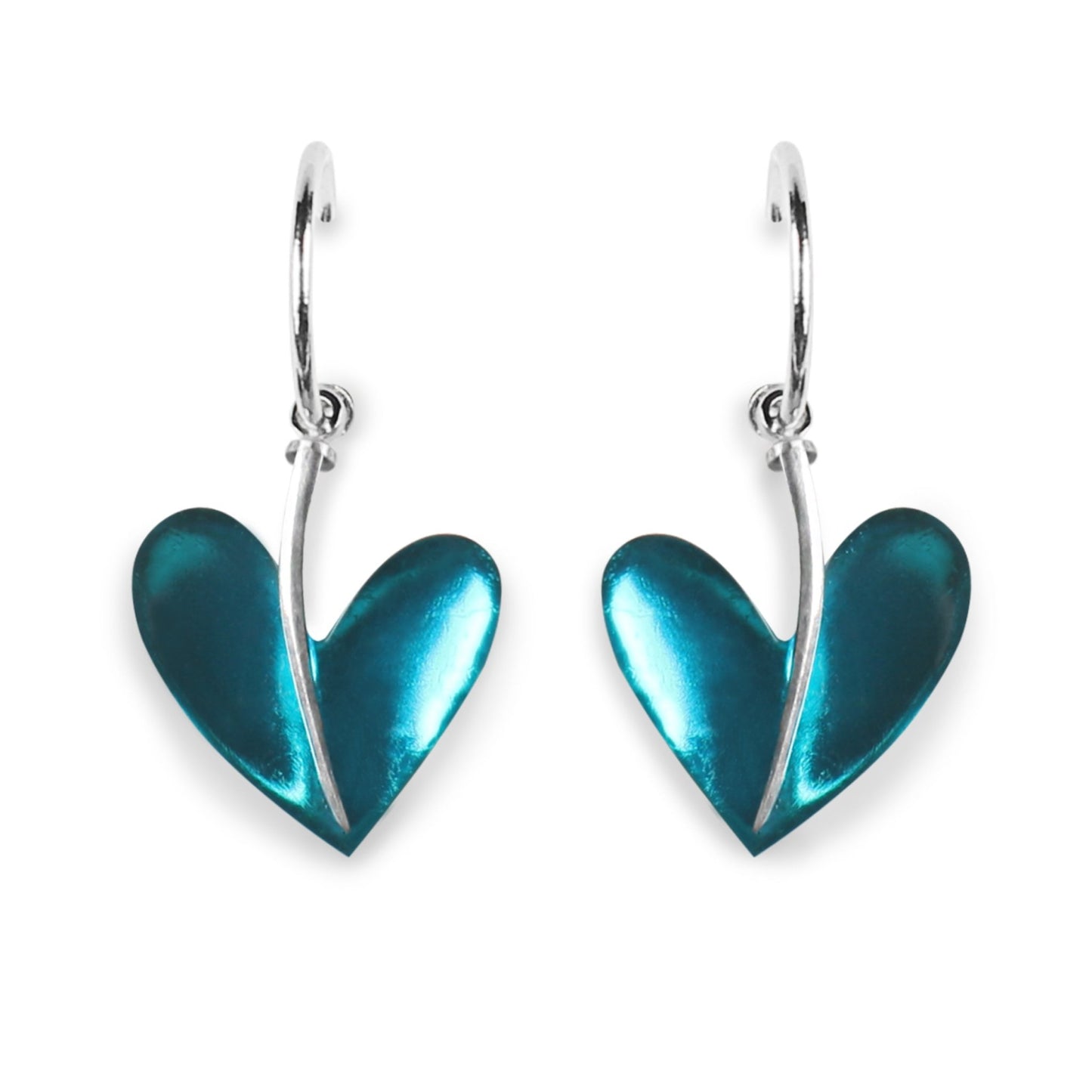 Caribbean Lollipop Heart Double Sided Creole Earrings | The Jewellery Stop