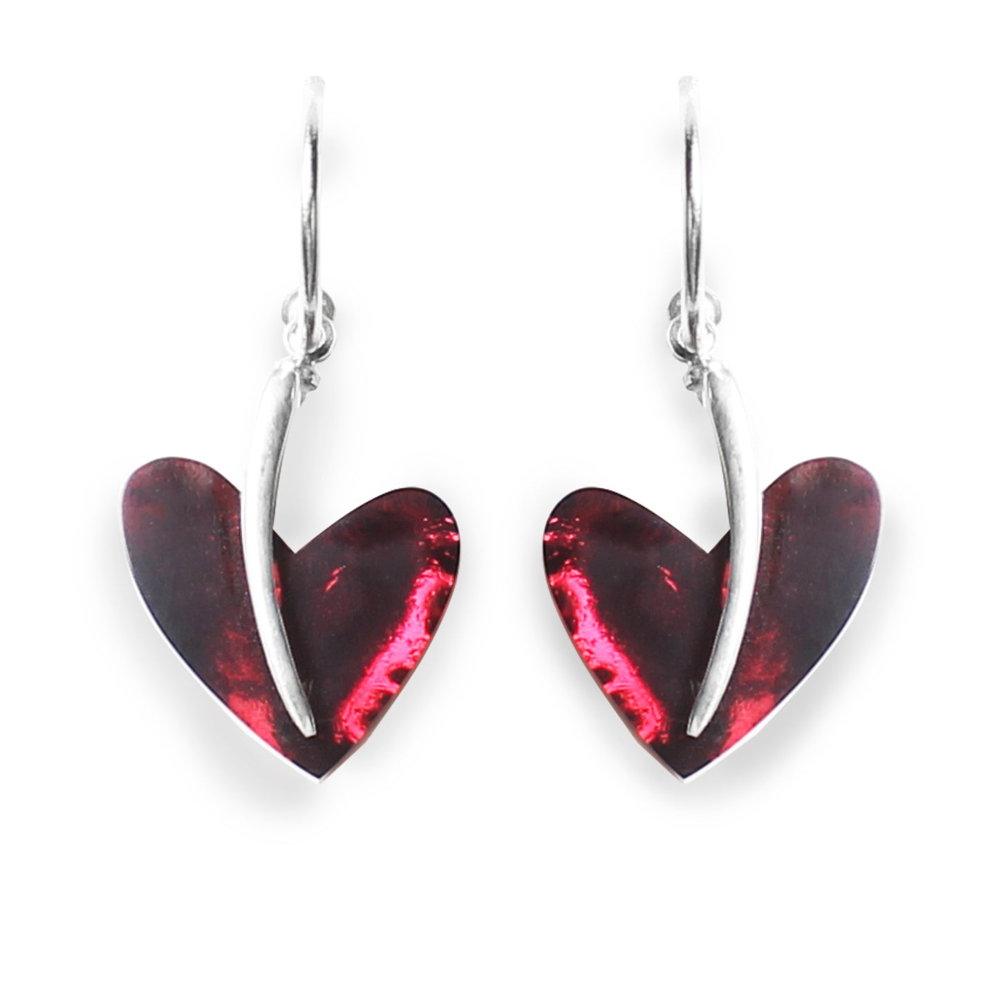 Pink Lollipop Heart Double Sided Creole Earrings | The Jewellery Stop