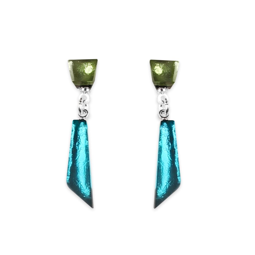 Jade Icicle Double Drop Stud Earrings | The Jewellery Stop