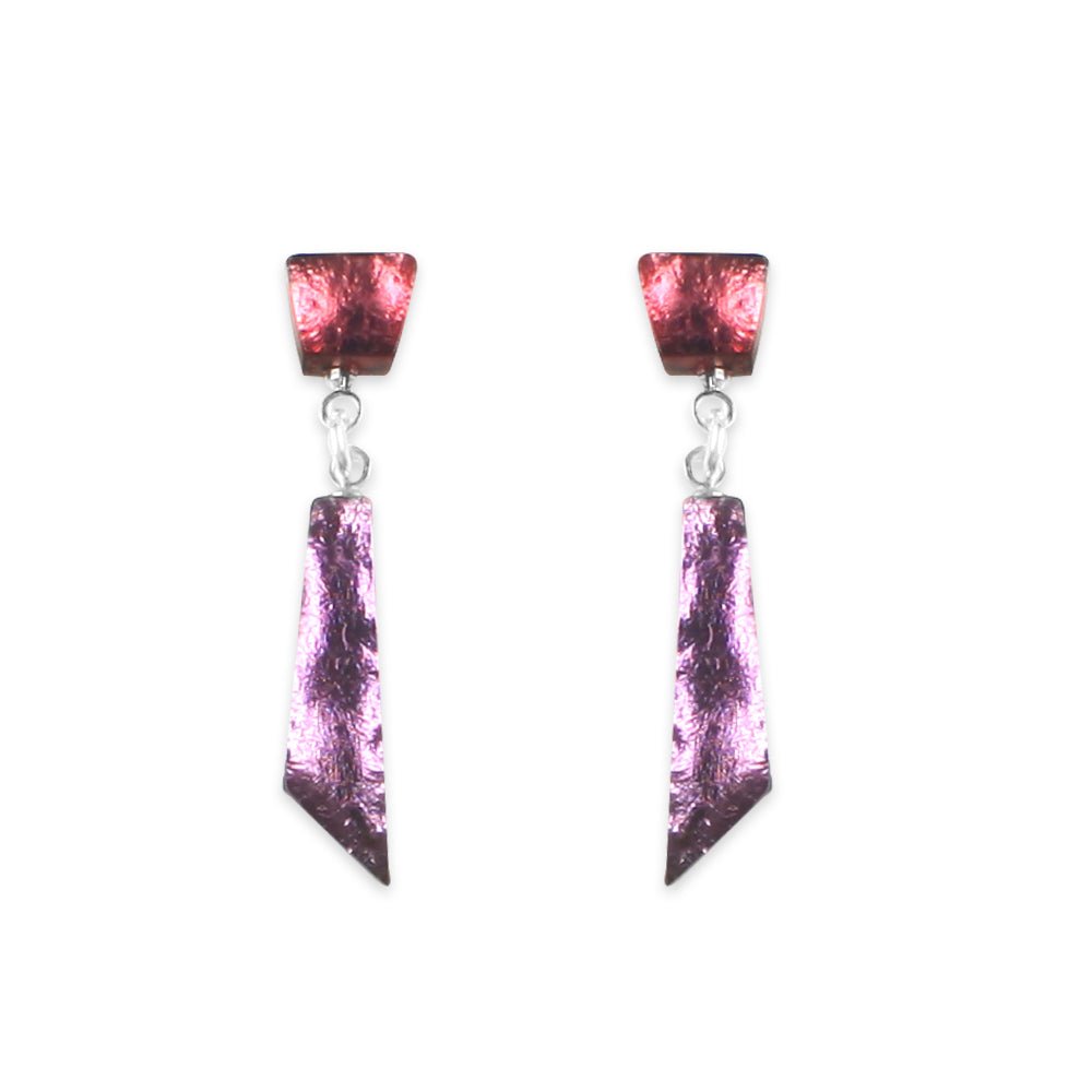 Rainbow Icicle Double Drop Stud Earrings | The Jewellery Stop