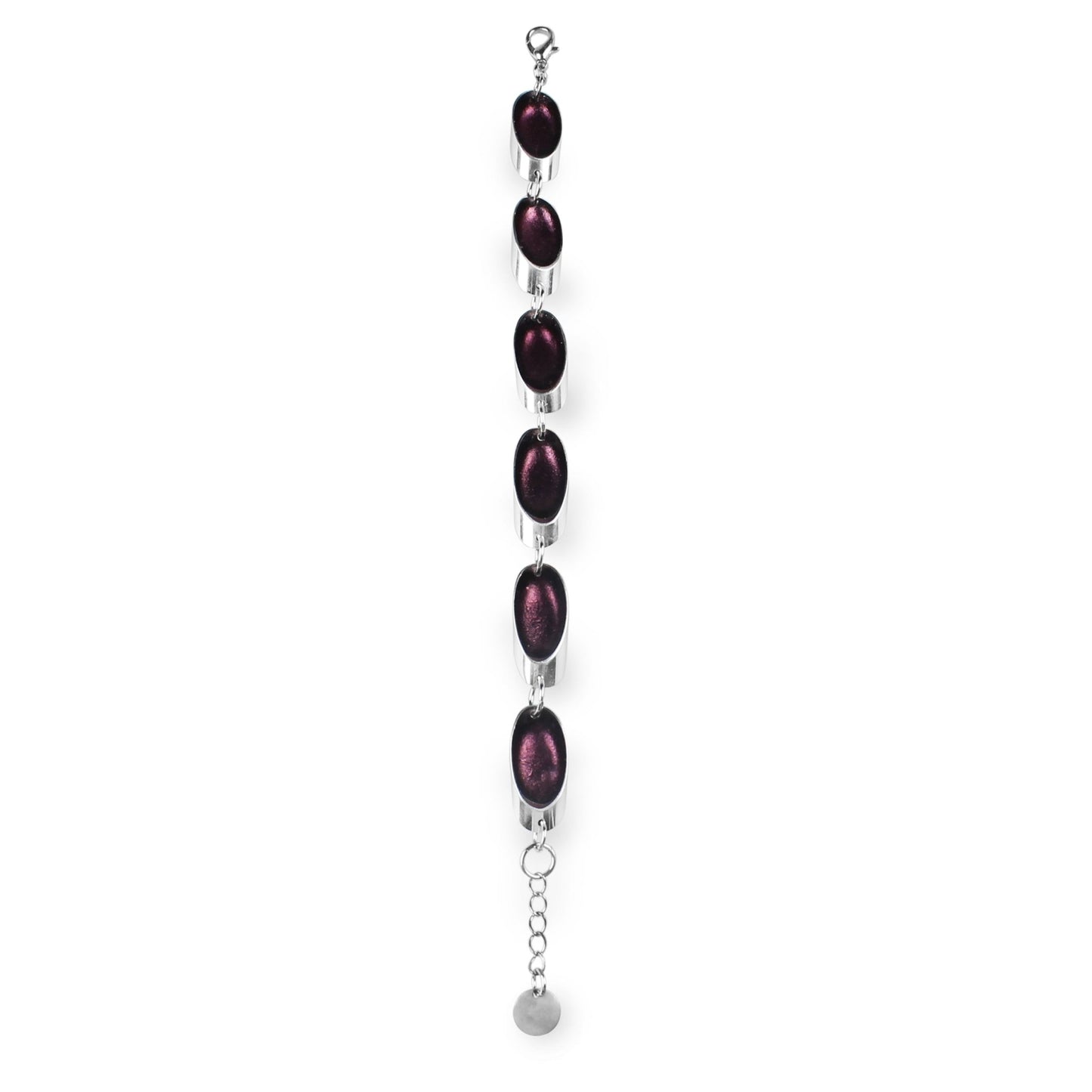 Aubergine Oval Slice Bracelet | The Jewellery Stop