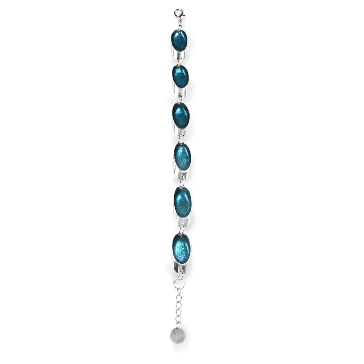 Teal Oval Slice Bracelet | The Jewellery Stop