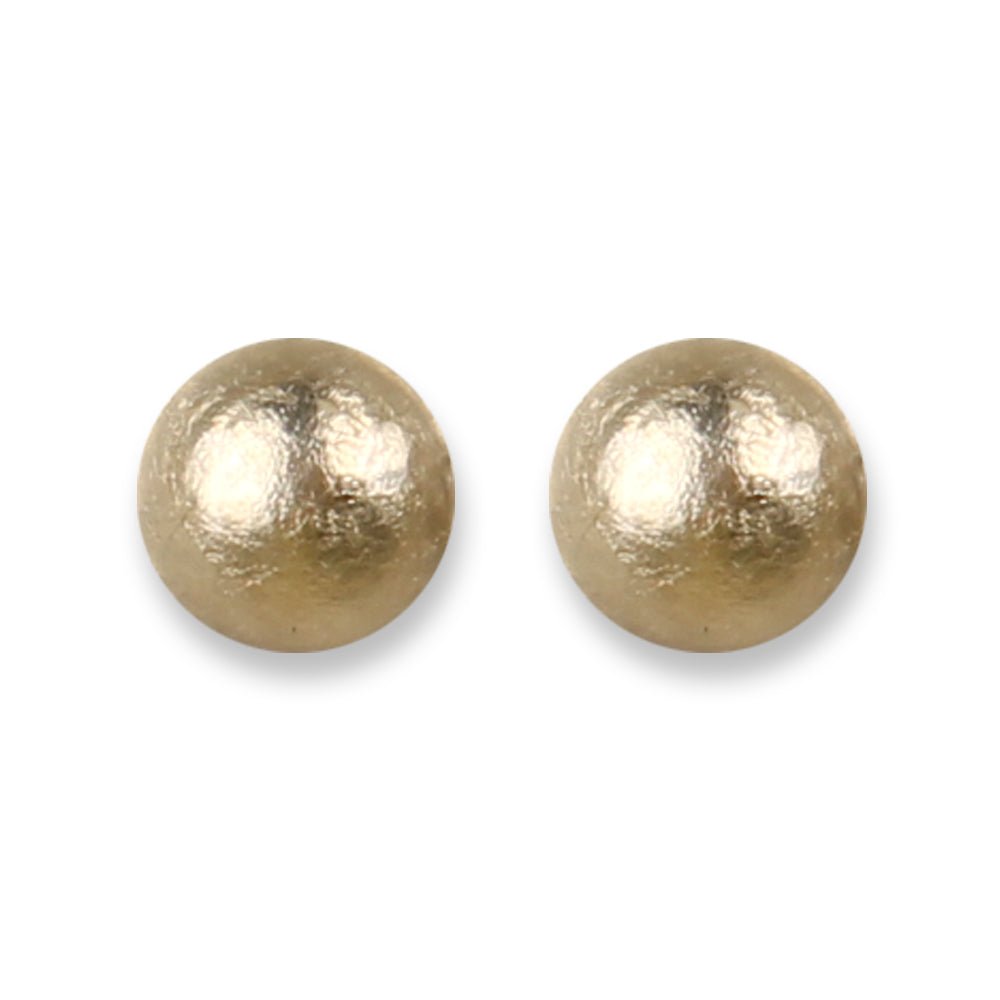 Gold Cabouchon Clip Earrings | The Jewellery Stop