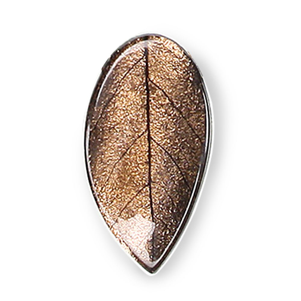 Gold Curved Leaf Brooch | The Jewellery Stop