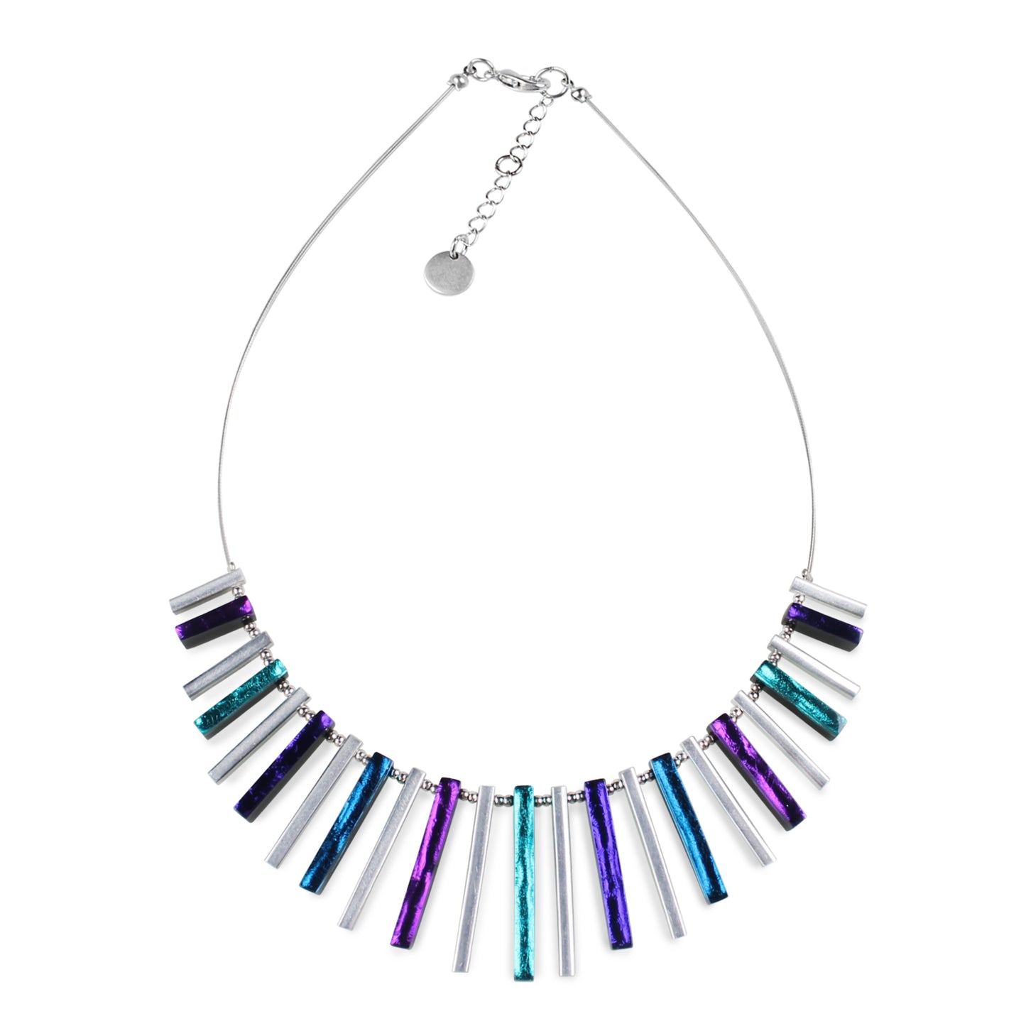 Peacock Square Sticks Necklace | The Jewellery Stop