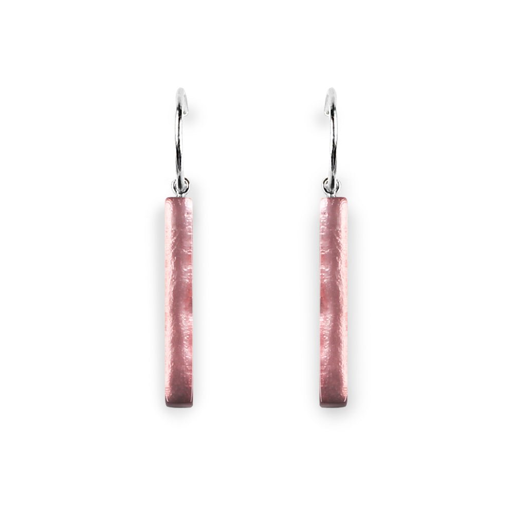 Blush Square Sticks Creole Earrings | The Jewellery Stop
