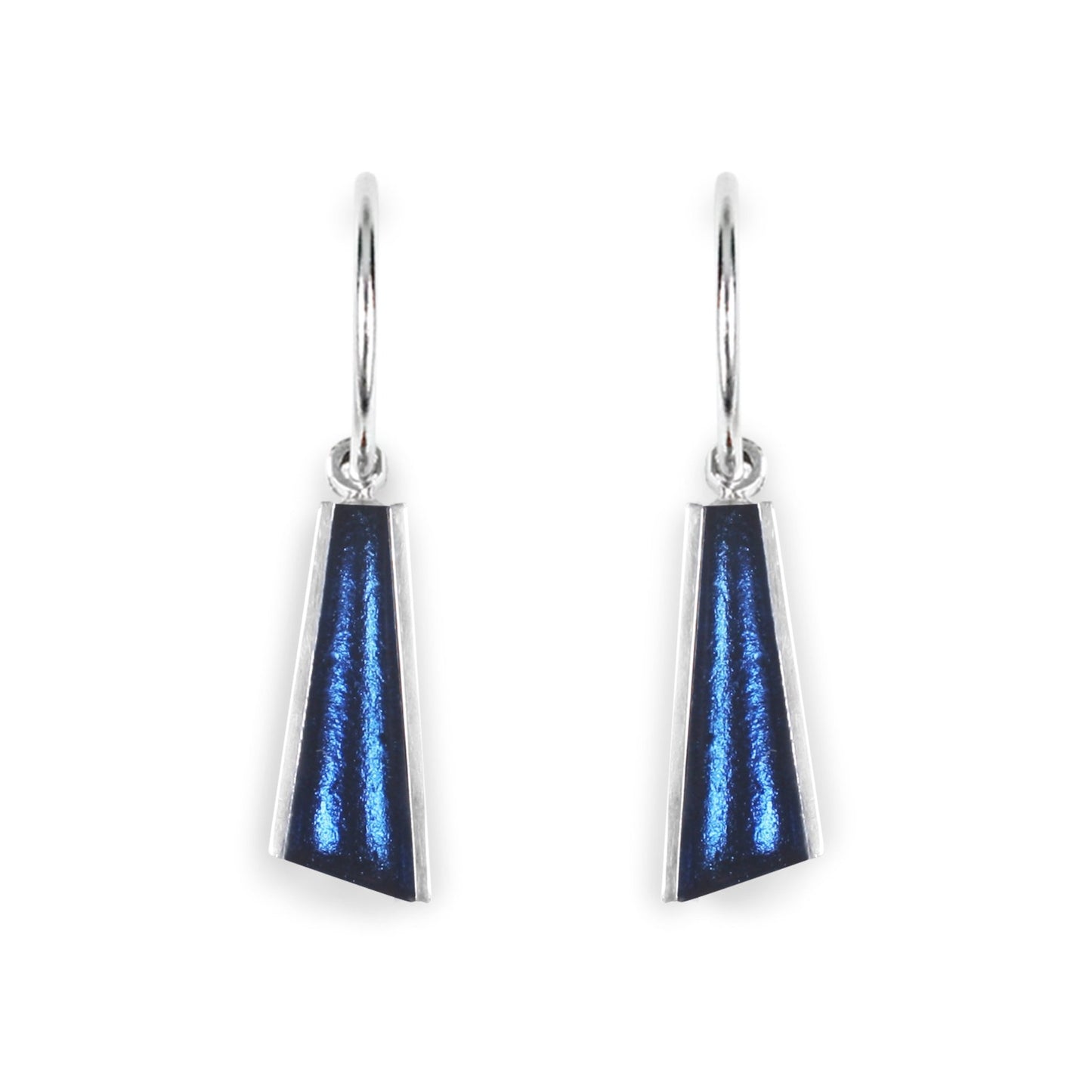Blue Deco Shard Creole Earrings | The Jewellery Stop