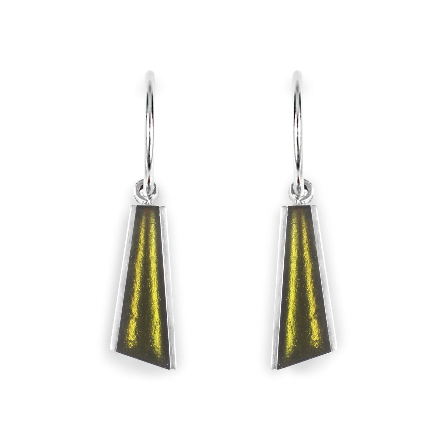 Olive Deco Shard Creole Earrings | The Jewellery Stop