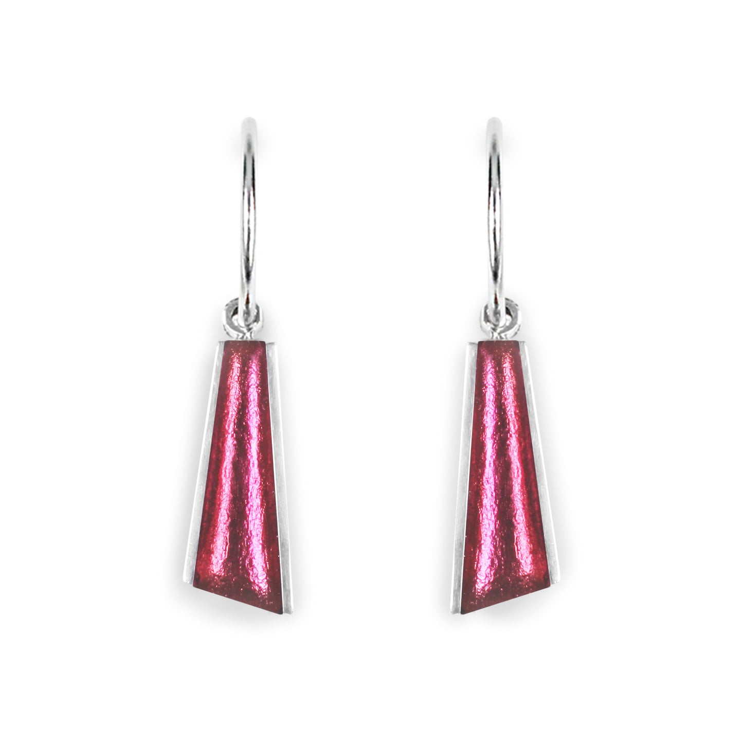 Pink Deco Shard Creole Earrings | The Jewellery Stop