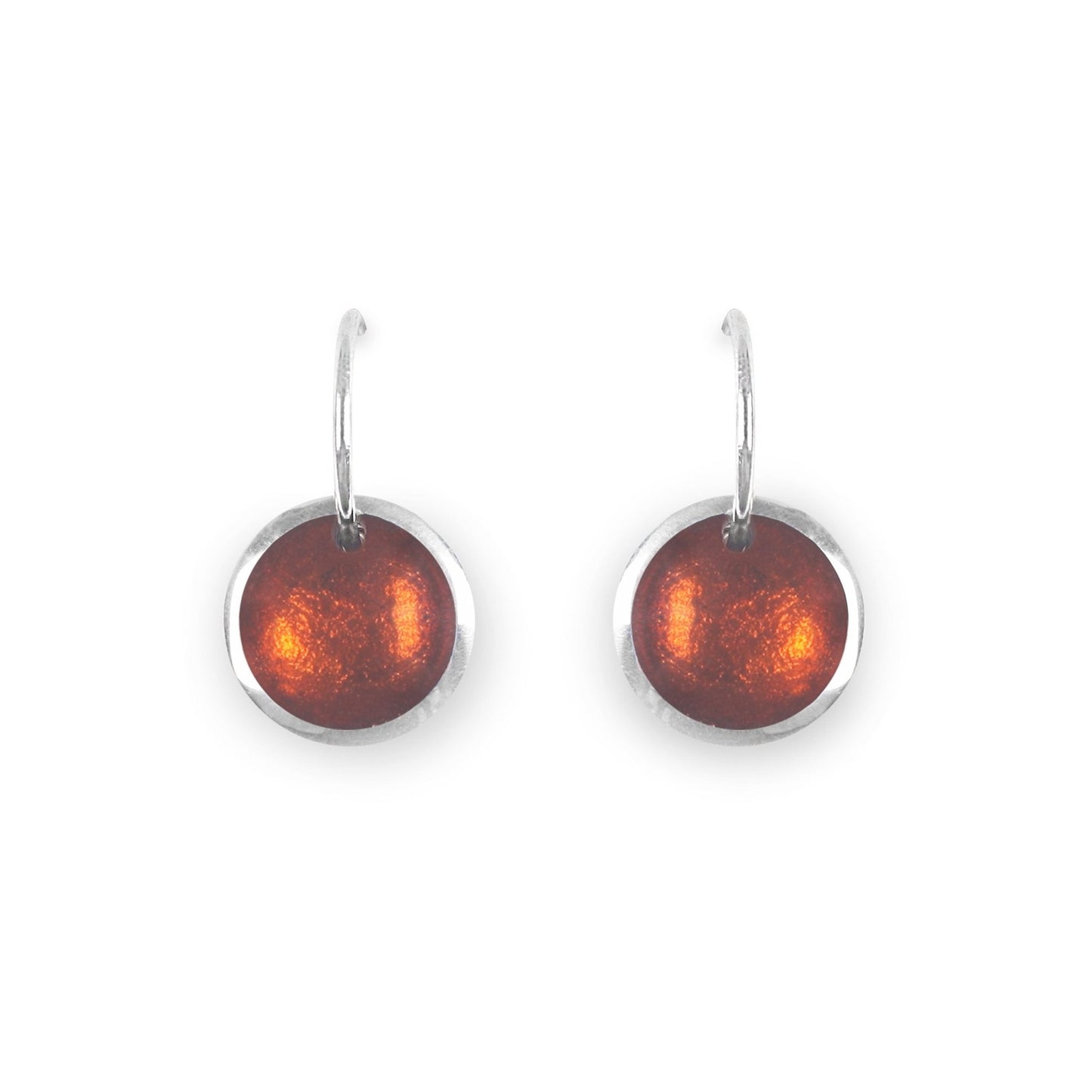 Pumpkin Aluminium Pebble Creole Earrings | The Jewellery Stop