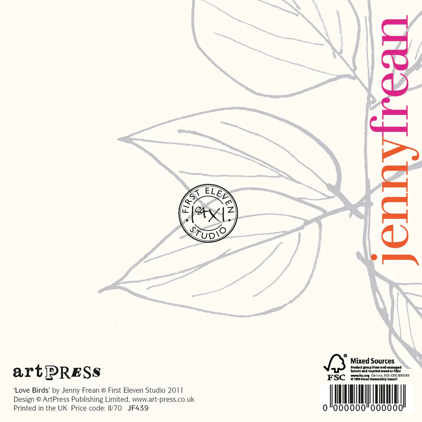 Love Birds Jenny Frean Greeting Card | The Jewellery Stop